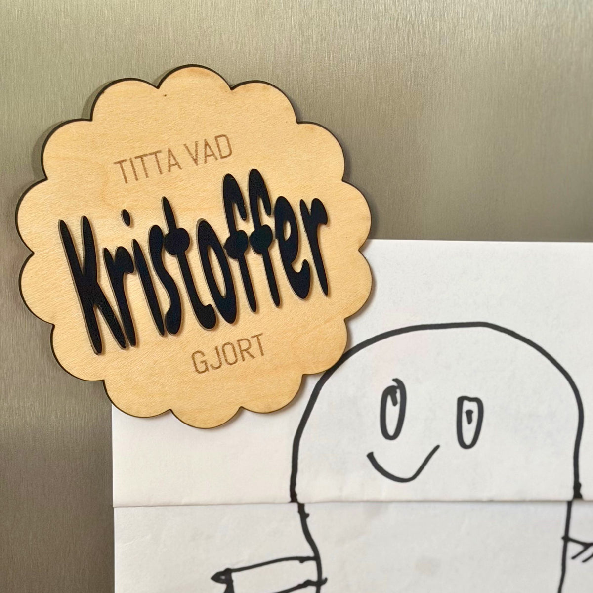 Magnet: Titta vad (namn) gjort!